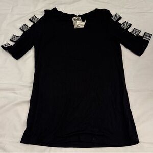 Black Studded Women's Top